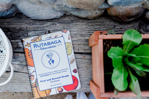 Rutabaga Education garden curriculum book for first and second grade.